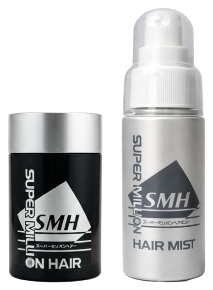 Genuine Super Million Hair Hard Hair Mist spray bottle with the SMH triangle mark